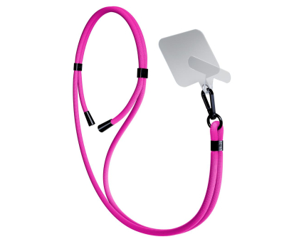 Etui do telefonów 3MK Sznurek do Etui EasyClip Pink (black) 5903108568661